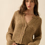 Confetti Button-Front Cardigan Sweater