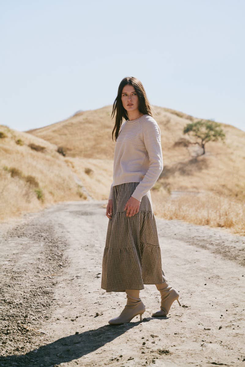 Scallop Neckline Sweater Top