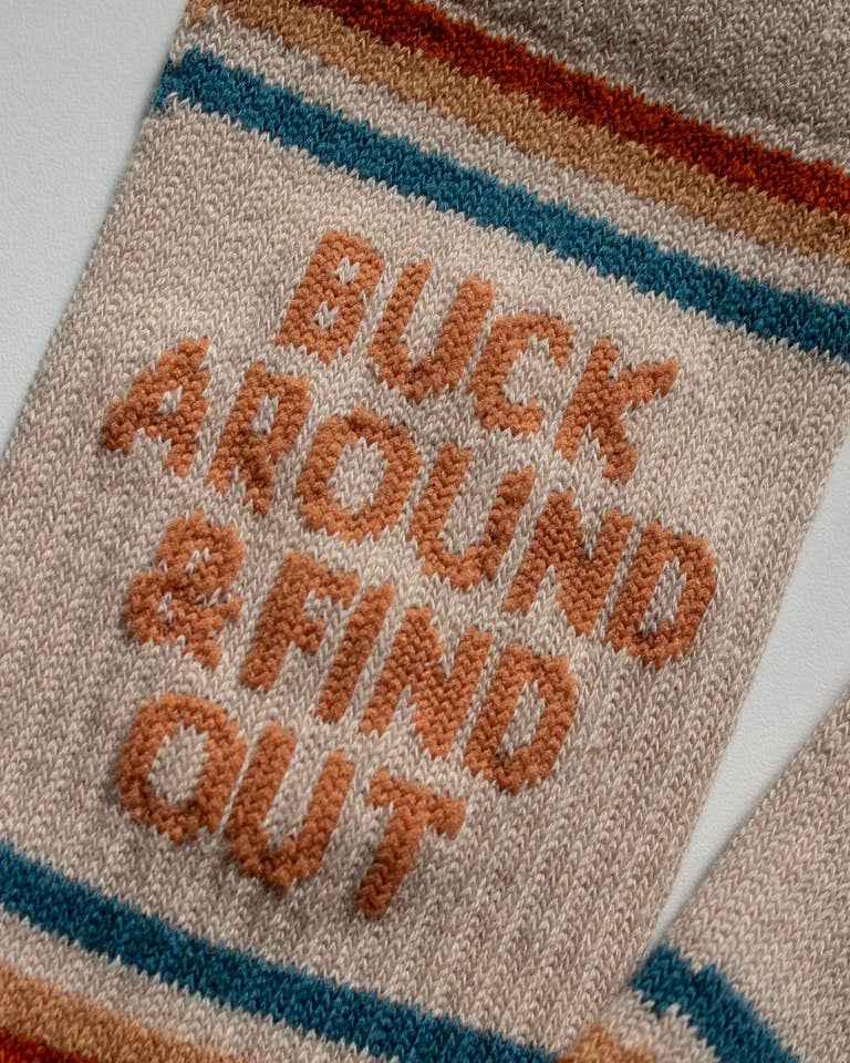 Buck Around and Find Out Western Socks by Shop Good