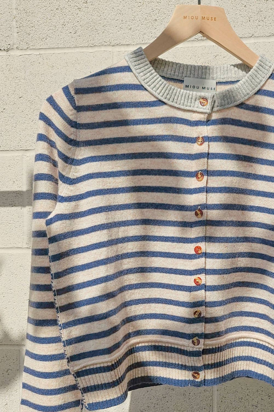 Striped Pattern Button Front Cardigan