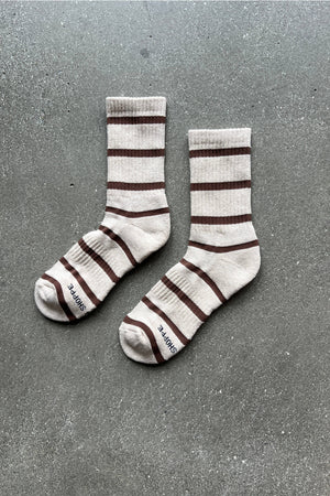 Striped Boyfriend Socks by Le Bon Shoppe