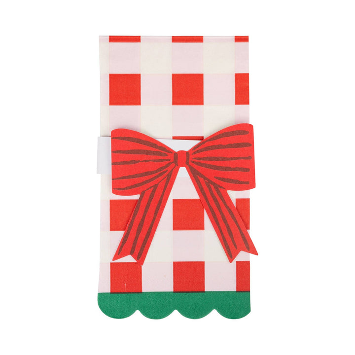 Plaid Napkin with Bow Paper Ring by My Mind’s Eye