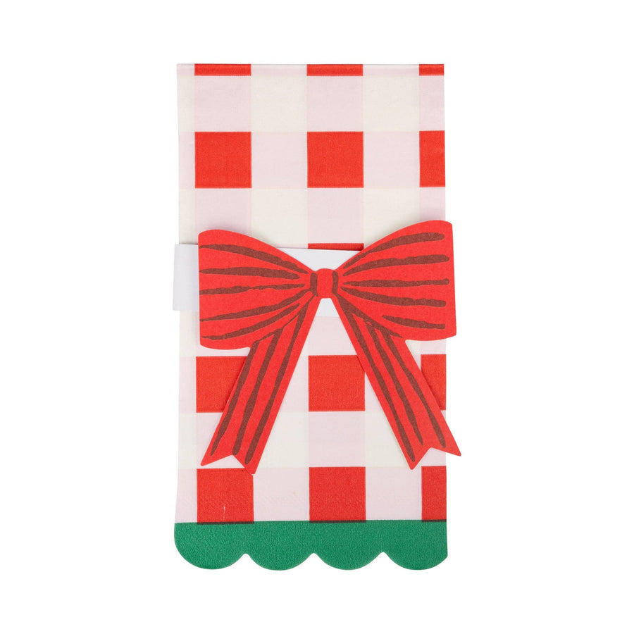 Plaid Napkin with Bow Paper Ring by My Mind’s Eye