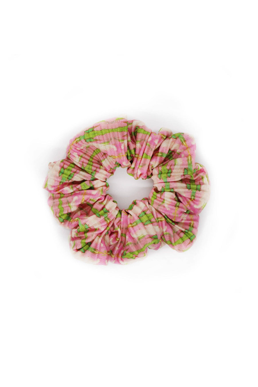 Pleated Scrunchie in Cabana Pink by Brooks Avenue