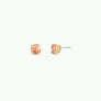 Round CZ-Champagne Gold Earrings by JaxKelly