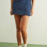 Pinstriped Denim Skort