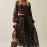 Floral-Print Woven Elastic-Waist Gathered Maxi Skirt