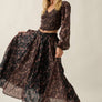 Floral-Print Woven Elastic-Waist Gathered Maxi Skirt