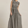 Smocked Gingham Maxi Dress