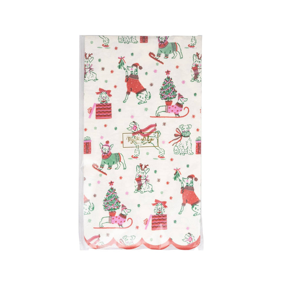 Puppies Pattern Dinner Napkin by My Mind’s Eye