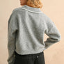 Stitch Detail Collared Pullover Sweater Top