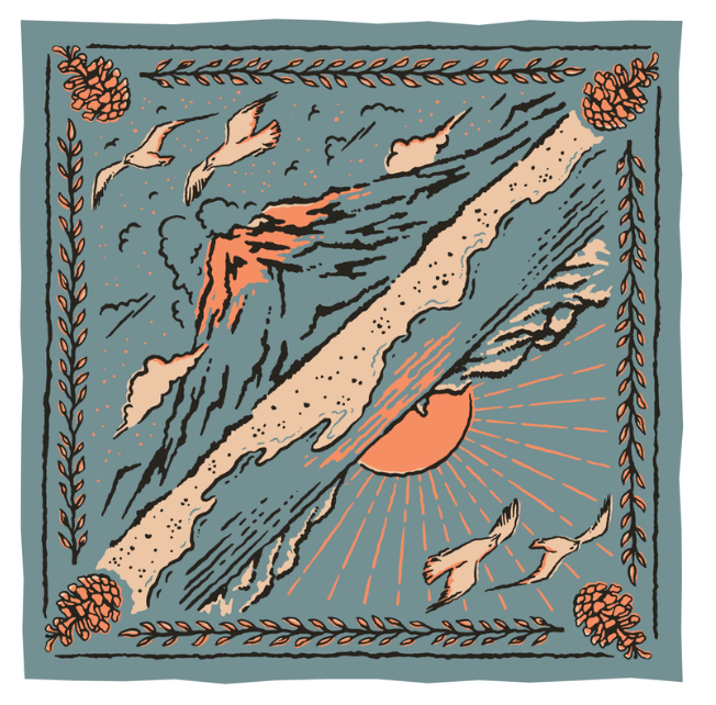 Volcano And Sea Bandana by Bandits Bandanas