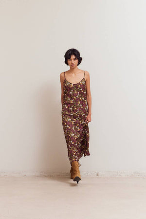 Develop Fabric Sleeveless Floral Print Dress