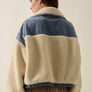 Sherpa Fleece and Denim Zip-Up Pocket Jacket