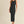 Patterned Rib Knitted Long Dress in Black