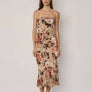 Floral Velvet Burnout Midi Dress