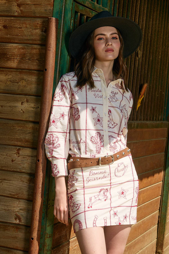 Western Flair Mini Skirt