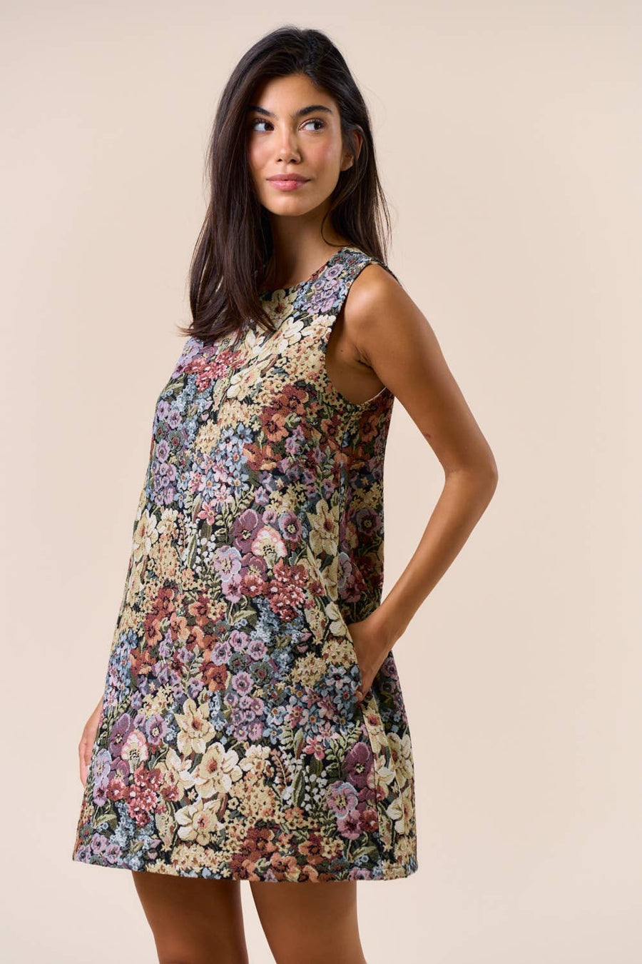Sleeveless Floral Dress