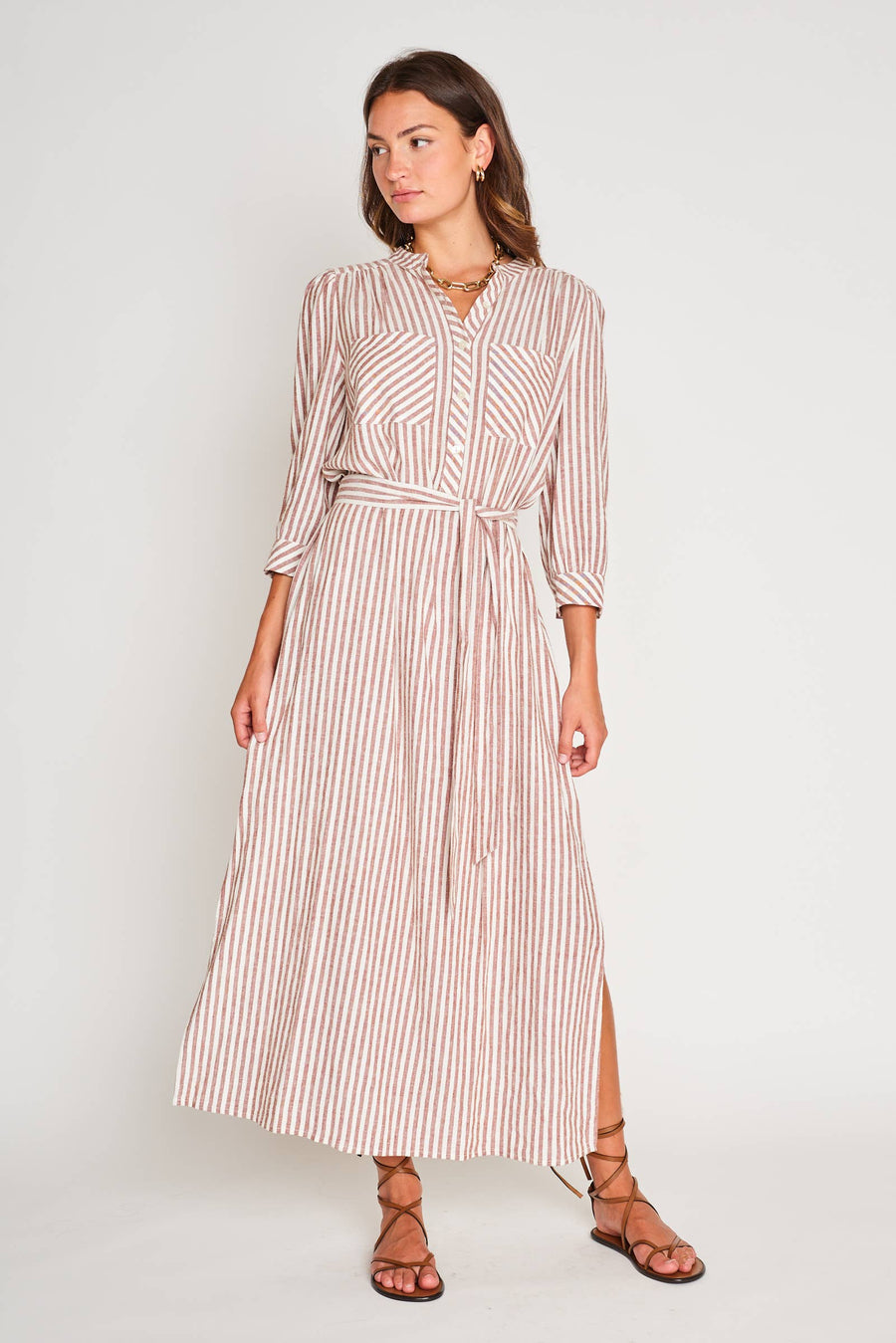 Cassie Dress in Sedona Stripe by DRA