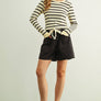 Waffle Fabric Long Sleeve Top