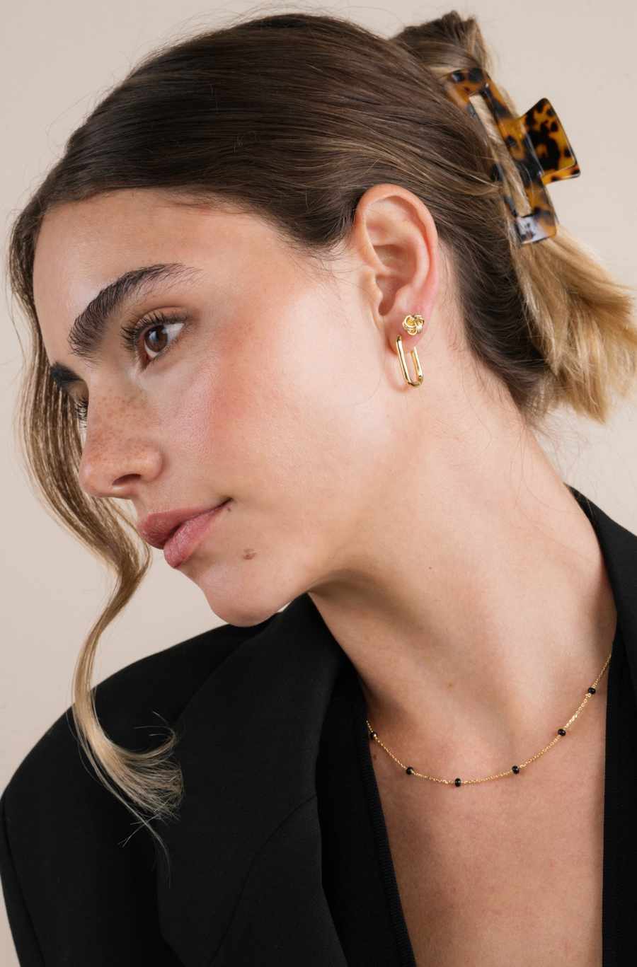 Petite Gold Knot Earrings by JaxKelly