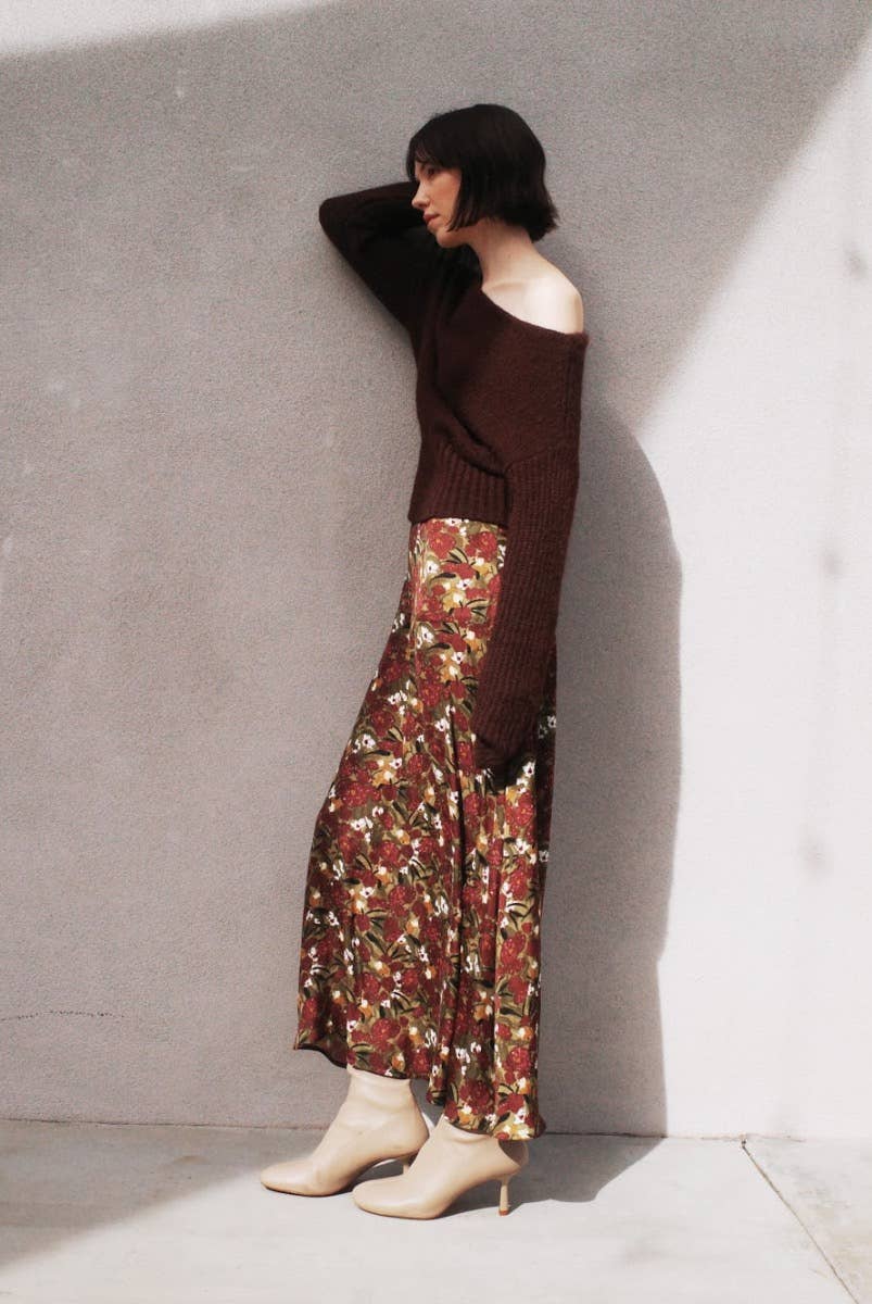 Develop Fabric Sleeveless Floral Print Dress