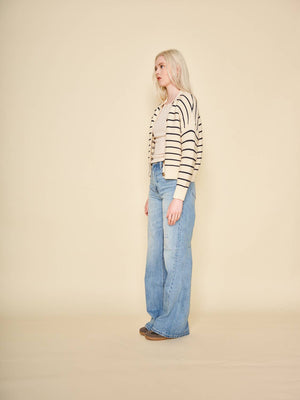 Amara Cardigan in Navy Stripe by dRA