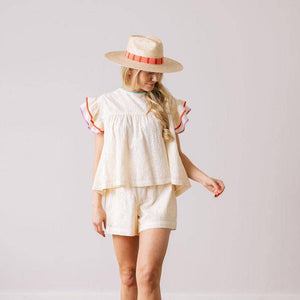 Ivory Eyelet Lottie Top by Sunshine Tienda