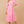 Chevron Yoke Denim Midi Dress in Hot Pink