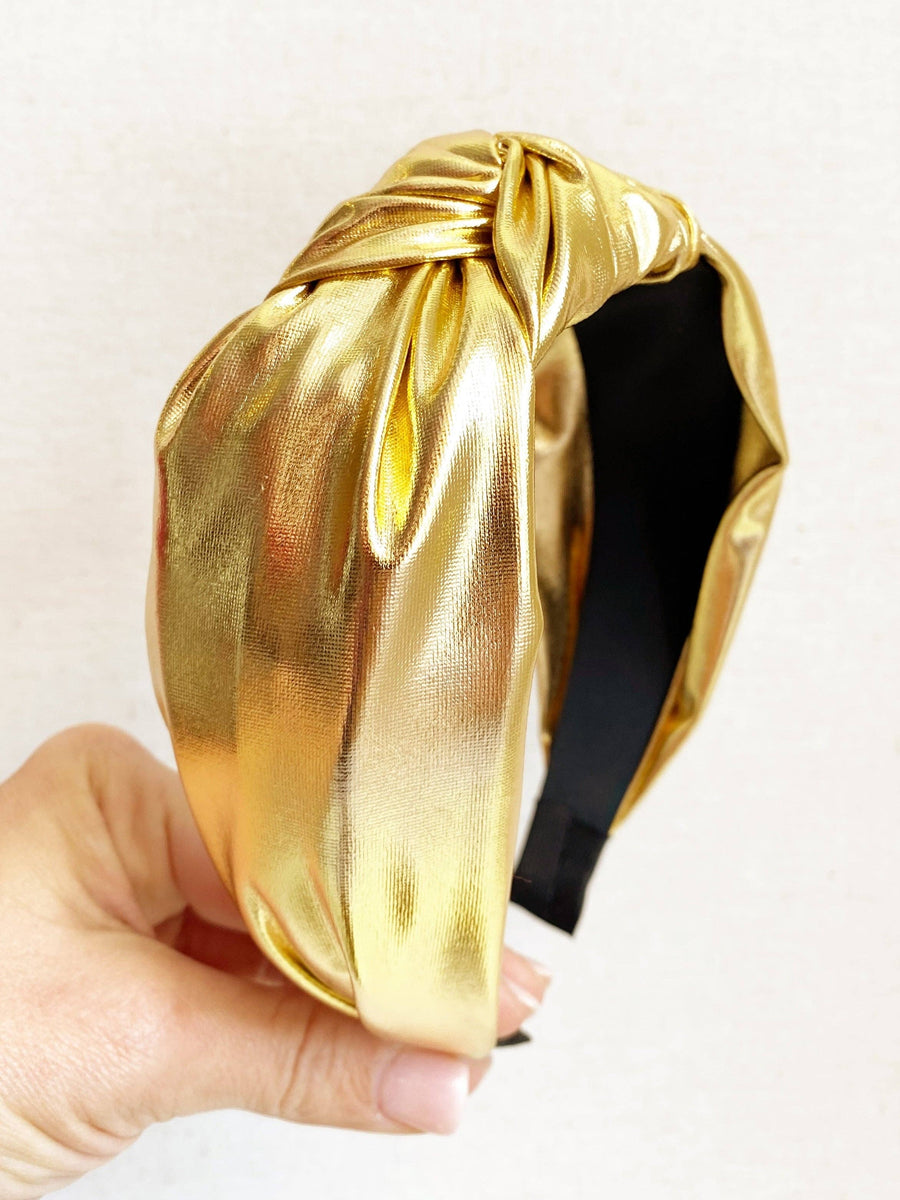 Gold metallic headband by Sandy + Rizzo