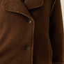 Solid Sherpa Fleece Double-Breasted Blanket-Stitch Jacket