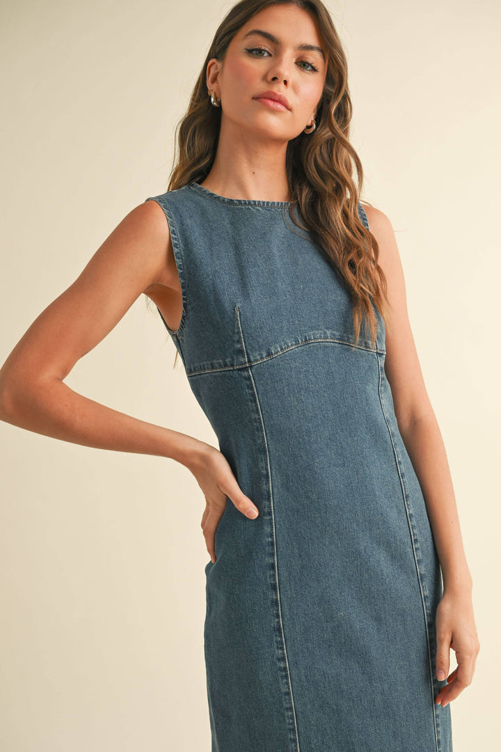 Straight Body Denim Dress