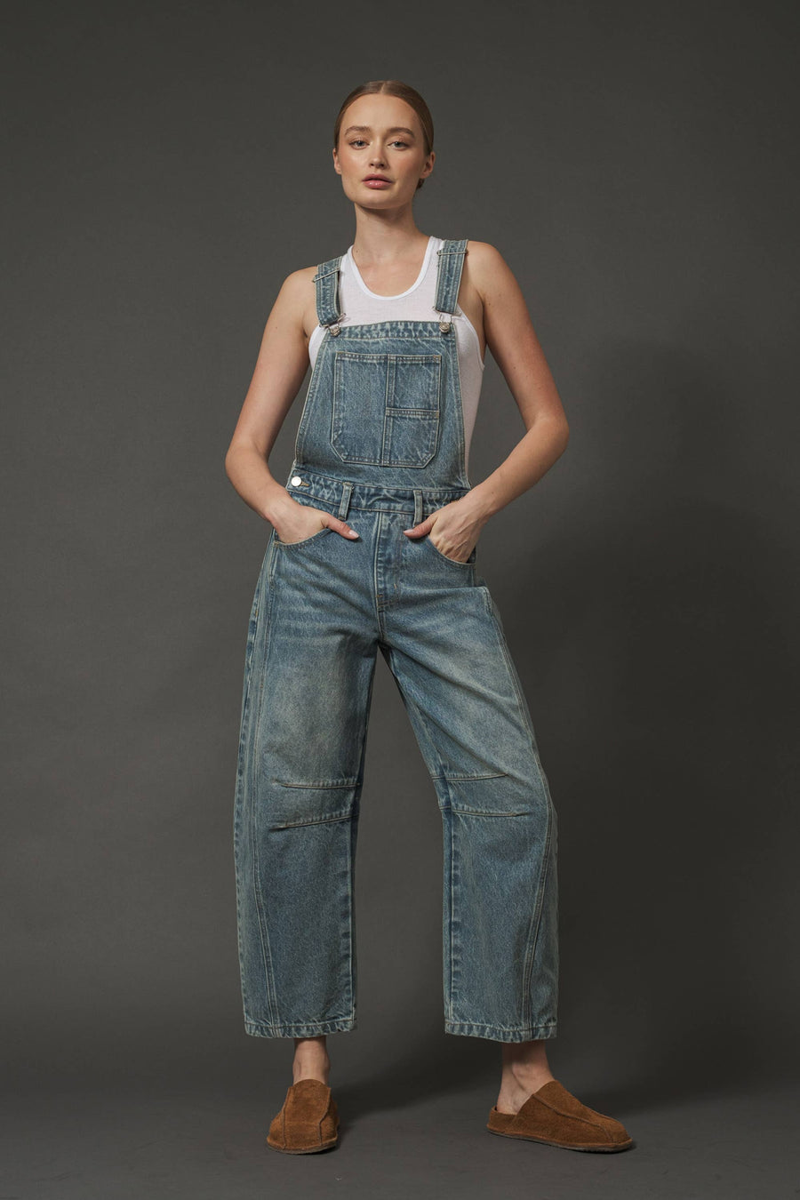 Slouchy Relax Fit Denim Overall by Aaron & Amber