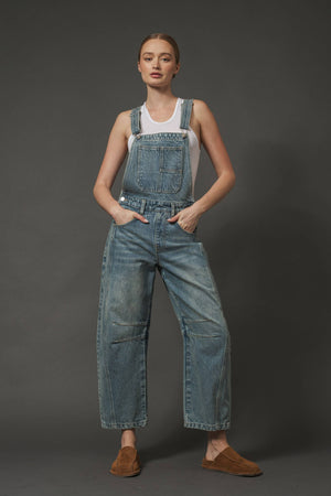 Slouchy Relax Fit Denim Overall by Aaron & Amber