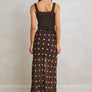 Polka Dot Pull On Maxi Skirt