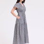 Ruffle Gingham Midi Dress