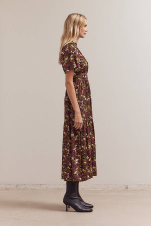 Raglan Sleeve Tier Maxi Dress