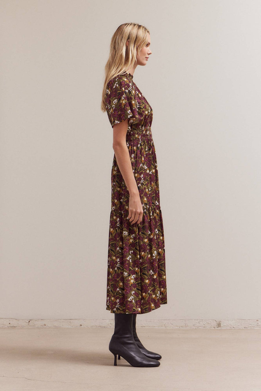 Raglan Sleeve Tier Maxi Dress
