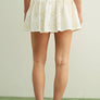 Eyelet Ruffled with Button Front Skort