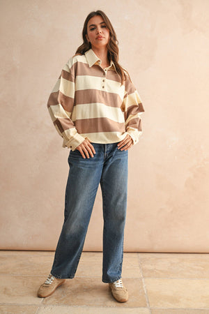 Long Sleeve Wide Panel Knitted Shirt