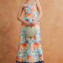 Riviera Dream Scalloped Sleeveless Midi Dress
