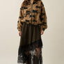 Horses Jacquard Sherpa Fleece Zip-Up High-Collar Jacket