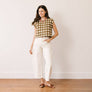 Painted Gingham Quilted Greta Top by Sunshine Tienda