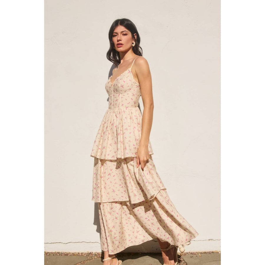 Girl Talk Corset Layered Dress