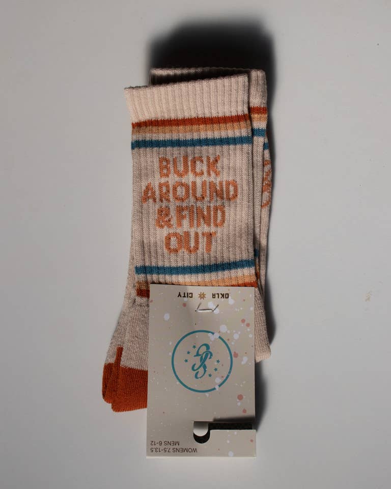 Buck Around and Find Out Western Socks by Shop Good