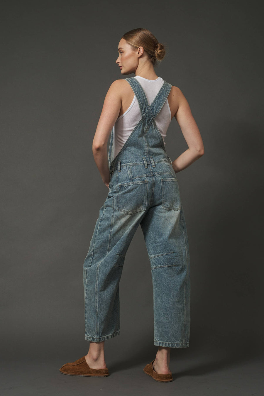 Slouchy Relax Fit Denim Overall by Aaron & Amber