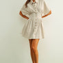 Gingham Patterned Shirt Dress