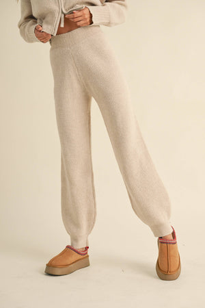 Sweater Jogger Pants in Oatmeal