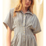 Striped Buttondown Shirt Dress