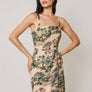 Toile Print Square Neck Mini Dress